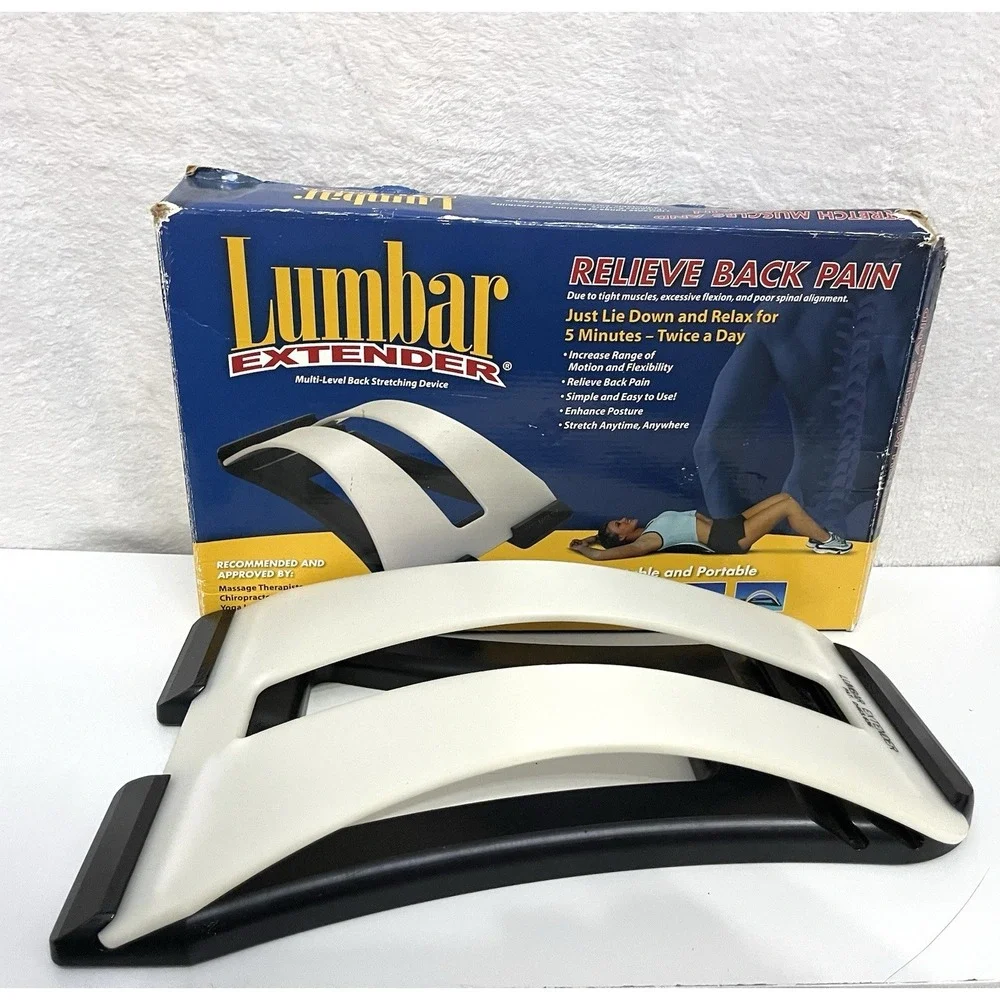 Lumbar Extender + Multi-Level Back Stretching Device with 3 Adjustment Levels